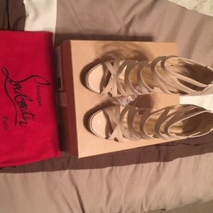 Nude Patent Leather Christian Louboutin Sandals